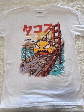 Tacozilla T-shirt by Ilustrata ~ size M ~ Black Matter Label